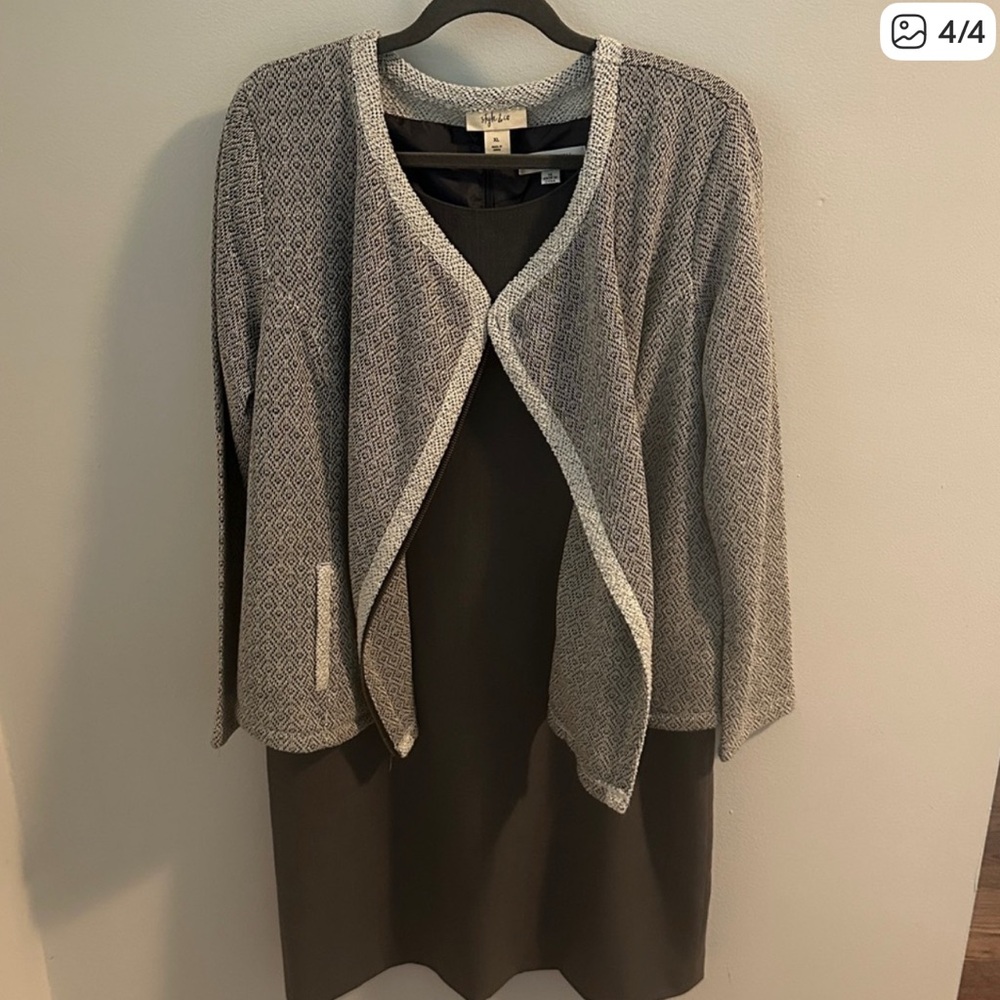 Style & Co. Gray Patterned Jacket - Picture 6 of 6